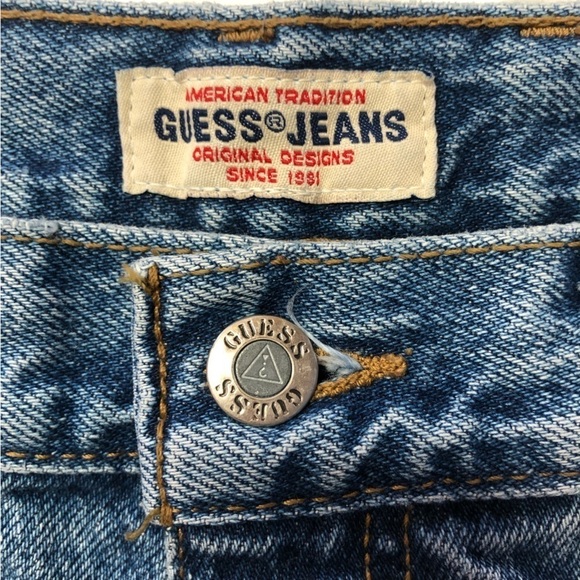 VINTAGE Guess '90s Straight Leg Denim Jeans Size 12 Made In Canada :) - Picture 4 of 10